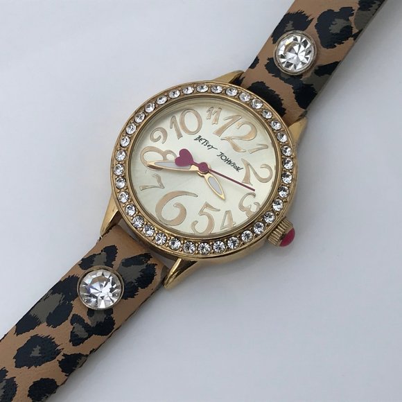 Betsey Johnson Women Watch Leopard Print Vegan Ban - Picture 7 of 11